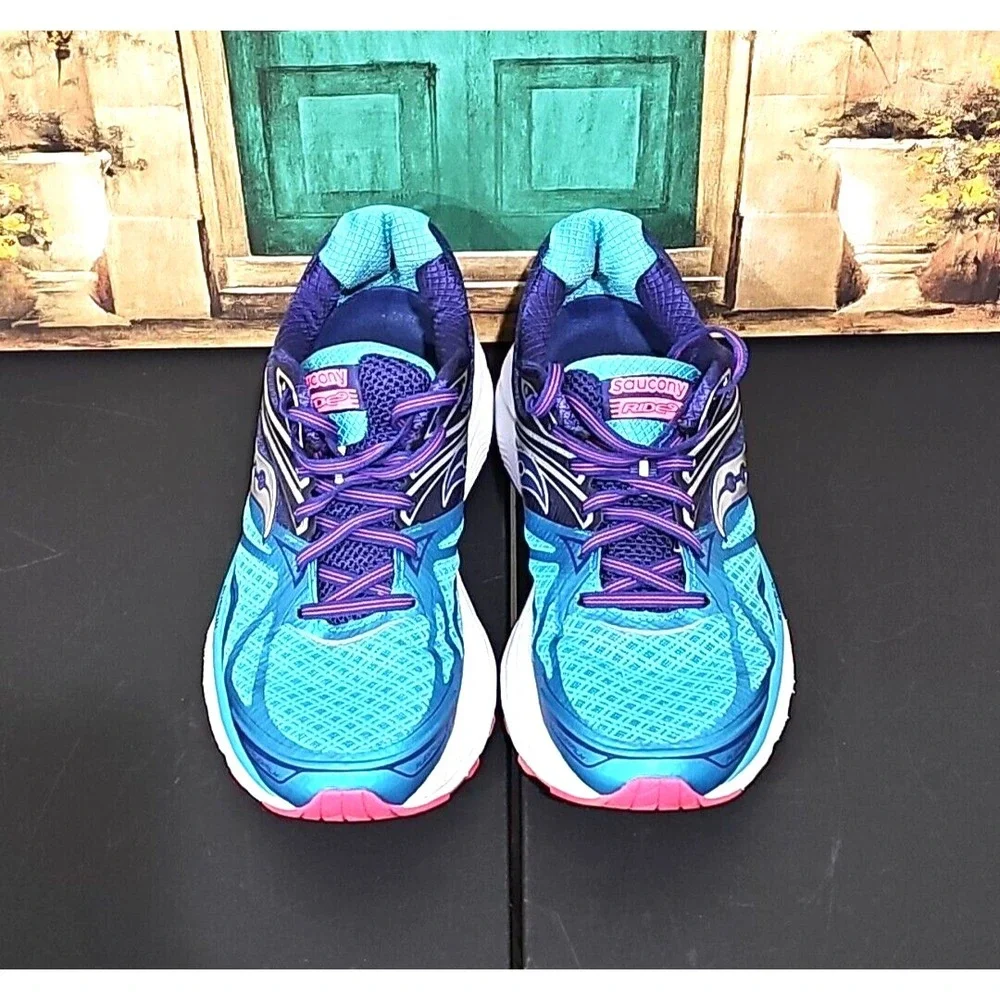 Saucony Women's Running Shoes Ride 9‎ Lace Up Everun Lightweight Sneakers